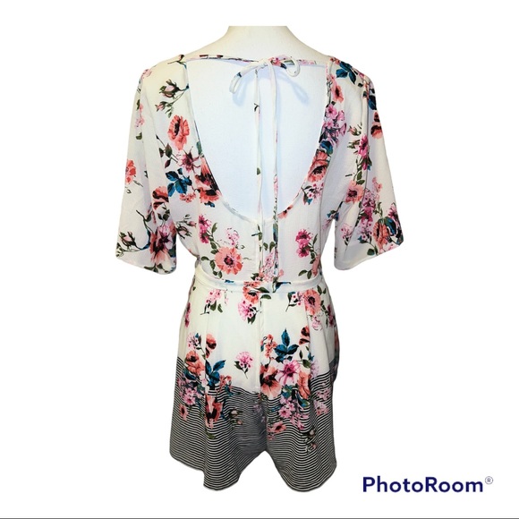 Ash & Violet floral and striped romper - Picture 3 of 7